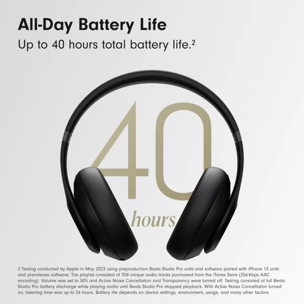 imageBeats Studio Pro  Wireless Bluetooth Noise Cancelling Headphones  Personalized Spatial Audio USBC Lossless Audio Apple amp Android Compatibility Up to 40 Hours Battery Life  SandstoneBlack Studio Pro Without AppleCare