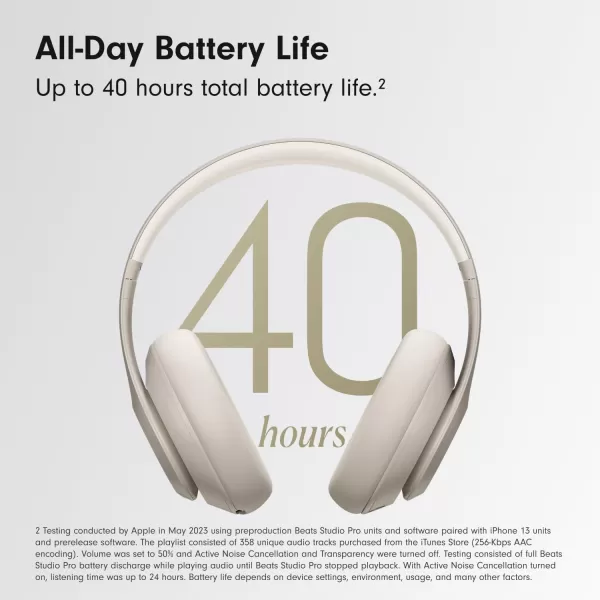 imageBeats Studio Pro  Wireless Bluetooth Noise Cancelling Headphones  Personalized Spatial Audio USBC Lossless Audio Apple amp Android Compatibility Up to 40 Hours Battery Life  SandstoneSandstone Studio Pro Without AppleCare