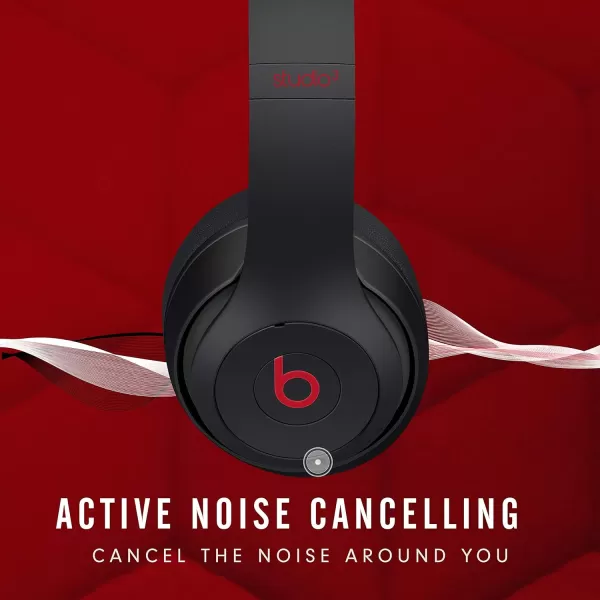 imageBeats Studio3 Wireless Noise Cancelling OverEar Headphones  Apple W1 Headphone Chip Class 1 Bluetooth 22 Hours of Listening Time Builtin Microphone  WhiteDefiant BlackRed Studio3