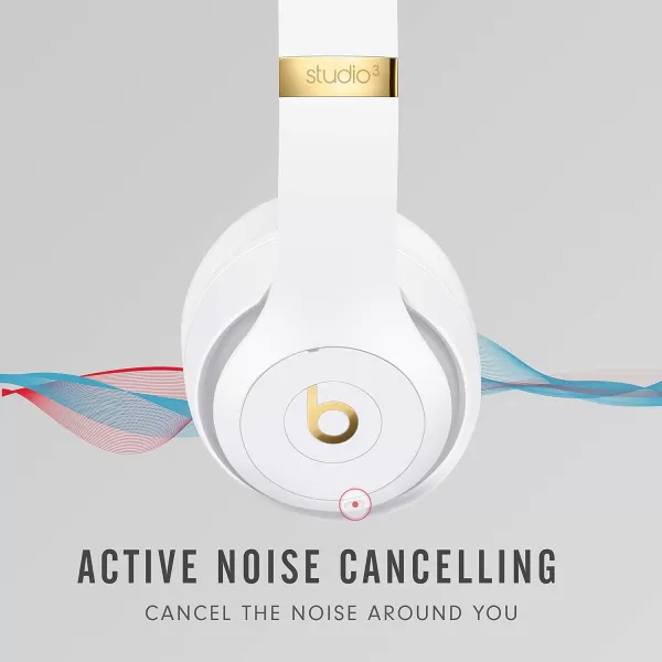 imageBeats Studio3 Wireless Noise Cancelling OverEar Headphones  Apple W1 Headphone Chip Class 1 Bluetooth 22 Hours of Listening Time Builtin Microphone  WhiteWhite Studio3