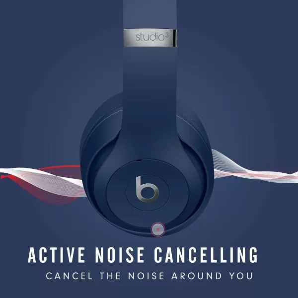 imageBeats Studio3 Wireless Noise Cancelling OverEar Headphones  Apple W1 Headphone Chip Class 1 Bluetooth 22 Hours of Listening Time Builtin Microphone  WhiteBlue Studio3