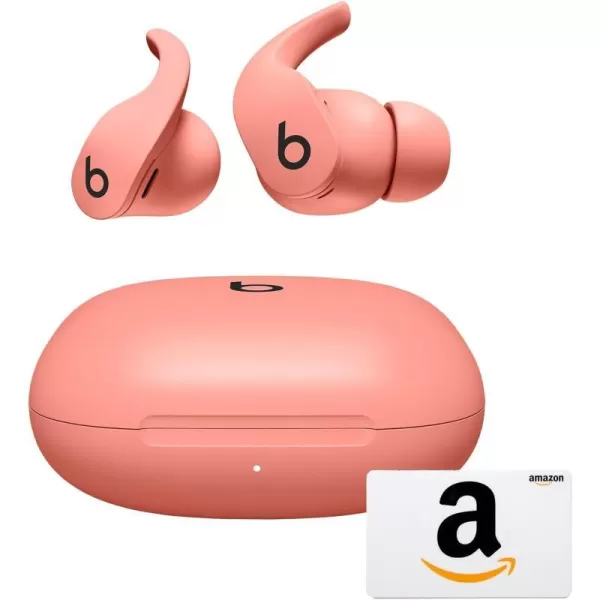 imageBeats Fit Pro  True Wireless Noise Cancelling Earbuds  Apple H1 Headphone Chip Compatible with Apple amp Android Class 1 Bluetooth Builtin Microphone 6 Hours of Listening Time  Beats BlackCoral Pink Fit Pro amp 25 Gift Card Without AppleCare