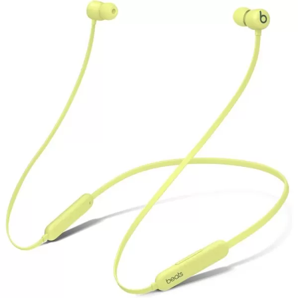 imageBeats Flex Wireless Earbuds  Apple W1 Headphone Chip Magnetic Earphones Class 1 Bluetooth 12 Hours of Listening Time Builtin Microphone  Smoke GrayYuzu Yellow Flex