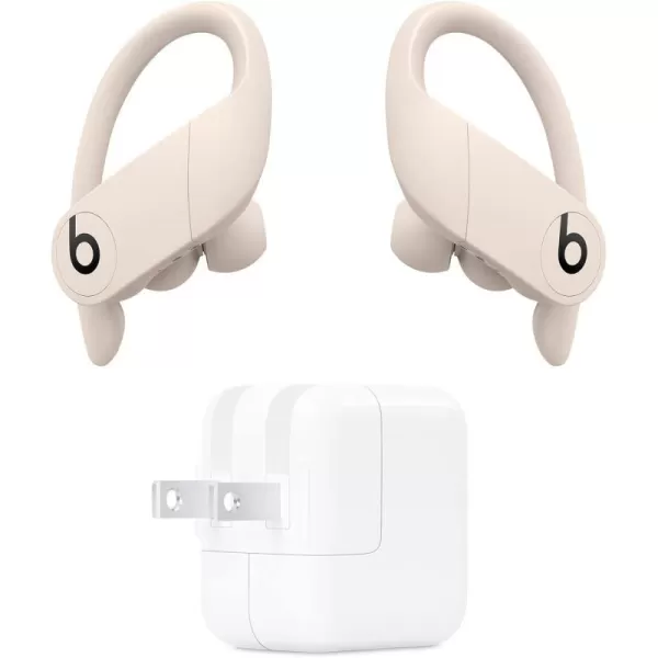 imageBeats Powerbeats Pro Wireless Earbuds  Apple H1 Headphone Chip Class 1 Bluetooth Headphones 9 Hours of Listening Time Sweat Resistant Builtin Microphone  IvoryIvory Powerbeats Pro amp Power Adapter Without AppleCare