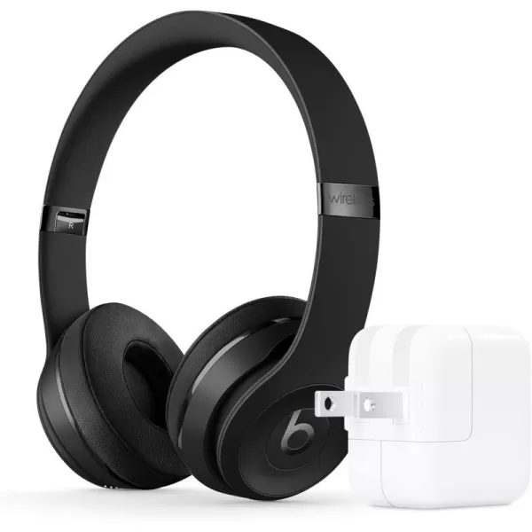 imageBeats Solo3 Wireless OnEar Headphones  Apple W1 Headphone Chip Class 1 Bluetooth 40 Hours of Listening Time Builtin Microphone  Red Latest ModelBlack Solo3 amp Power Adapter Without AppleCare