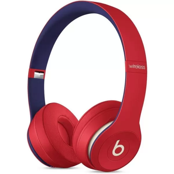 imageBeats Solo3 Wireless OnEar Headphones  Apple W1 Headphone Chip Class 1 Bluetooth 40 Hours of Listening Time Builtin Microphone  Satin Silver Latest ModelClub Red One Size Solo 3