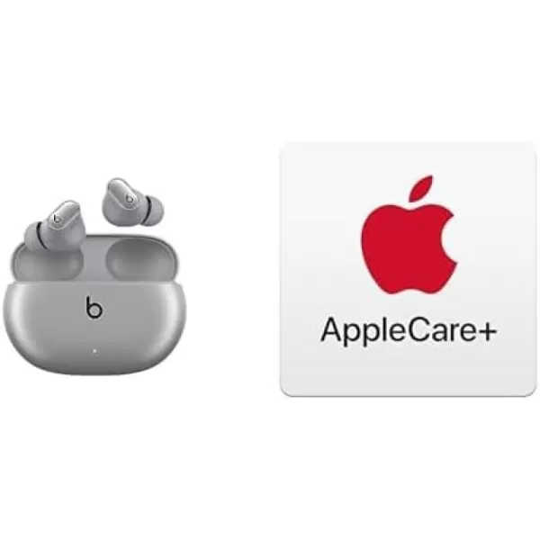 imageBeats Studio Buds   True Wireless Noise Cancelling Earbuds Enhanced Apple amp Android Compatibility Builtin Microphone Sweat Resistant Bluetooth Headphones Spatial Audio  IvoryCosmic Silver Studio Buds  With AppleCare 2 Years