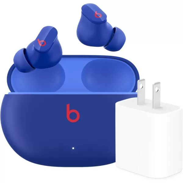 imageBeats Studio Buds  True Wireless Noise CancellingnbspEarbudsnbsp Compatible with Apple amp Android Builtin Microphone IPX4 Rating Sweat Resistant Earphones Class 1 BluetoothnbspHeadphones  Moon GrayOcean Blue Studio Buds amp Power Adapter Without AppleCare