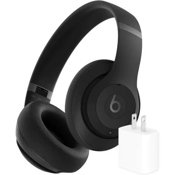 imageBeats Studio Pro  Wireless Bluetooth Noise Cancelling Headphones  Personalized Spatial Audio USBC Lossless Audio Apple amp Android Compatibility Up to 40 Hours Battery Life  SandstoneBlack Studio Pro amp Power Adapter Without AppleCare
