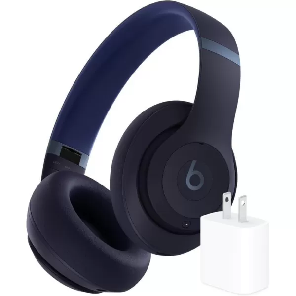 imageBeats Studio Pro  Wireless Bluetooth Noise Cancelling Headphones  Personalized Spatial Audio USBC Lossless Audio Apple amp Android Compatibility Up to 40 Hours Battery Life  SandstoneNavy Studio Pro amp Power Adapter Without AppleCare