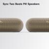 imageBeats Pill  Portable Bluetooth Speaker  Up to 24H Battery Life Water Resistant Bluetooth Apple ampamp Android Compatible Seriously Loud Sound for Home Outdoor and Travel  Matte BlackChampagne Gold