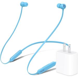 imageBeats Flex Wireless Earbuds  Apple W1 Headphone Chip Magnetic Earphones Class 1 Bluetooth 12 Hours of Listening Time Builtin Microphone  Smoke GrayFlame Blue