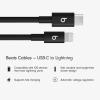 imageBeats USBC to Lightning Woven Cable Fast Charging DurableTangleFree Compatible Charger for Apple Devices w Lightning Ports 15 m 5 ft  Surge StoneBolt Black