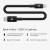 imageBeats USBC to Lightning Woven Cable Fast Charging DurableTangleFree Compatible Charger for Apple Devices w Lightning Ports 15 m 5 ft  Surge StoneBolt Black
