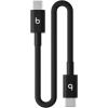 imageBeats USBC to USBC Woven Short Cable Fast Charging DurableTangleFree Compatible Charger for Apple ampamp Android Devices 20 cm 8 in  Bolt BlackBolt Black
