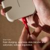 imageBeats USBC to USBC Woven Short Cable Fast Charging DurableTangleFree Compatible Charger for Apple ampamp Android Devices 20 cm 8 in  Bolt BlackRapid Red