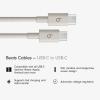 imageBeats USBC to USBC Woven Short Cable Fast Charging DurableTangleFree Compatible Charger for Apple ampamp Android Devices 20 cm 8 in  Bolt BlackSurge Stone