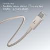 imageBeats USBC to USBC Woven Short Cable Fast Charging DurableTangleFree Compatible Charger for Apple ampamp Android Devices 20 cm 8 in  Bolt BlackSurge Stone