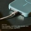 imageBeats USBC to USBC Woven Short Cable Fast Charging DurableTangleFree Compatible Charger for Apple ampamp Android Devices 20 cm 8 in  Bolt BlackSurge Stone