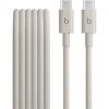 imageBeats USBC to USBC Woven Short Cable Fast Charging DurableTangleFree Compatible Charger for Apple ampamp Android Devices 20 cm 8 in  Bolt BlackSurge Stone