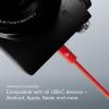image:imageBeats 240W USBC to USBC Braided Cable Fast Charging DurableTangle Free Compatible with Apple and Android Devices 3 m10 ft  Bolt BlackRapid Red