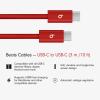 image:imageBeats 240W USBC to USBC Braided Cable Fast Charging DurableTangle Free Compatible with Apple and Android Devices 3 m10 ft  Bolt BlackRapid Red