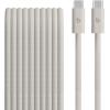 image:imageBeats 240W USBC to USBC Braided Cable Fast Charging DurableTangle Free Compatible with Apple and Android Devices 3 m10 ft  Bolt BlackSurge Stone
