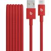 image:imageBeats 240W USBC to USBC Braided Cable Fast Charging DurableTangle Free Compatible with Apple and Android Devices 3 m10 ft  Bolt BlackRapid Red
