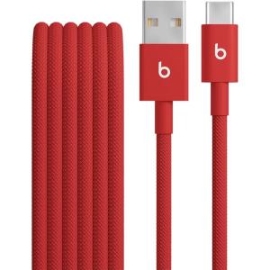 image:imageBeats 240W USBC to USBC Braided Cable Fast Charging DurableTangle Free Compatible with Apple and Android Devices 3 m10 ft  Bolt BlackRapid Red