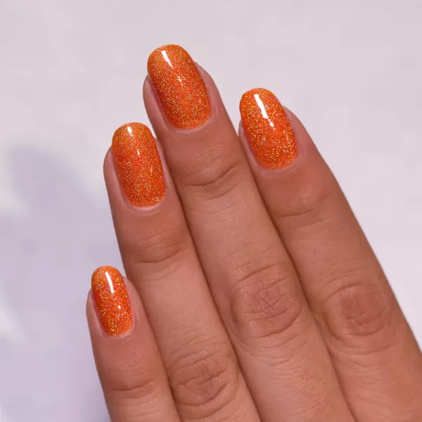 ILNP Euphoria  Vibrant Orange Hologrpahic Jelly Nail Polish