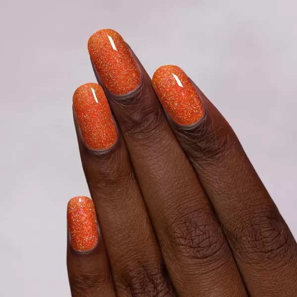 ILNP Euphoria  Vibrant Orange Hologrpahic Jelly Nail Polish