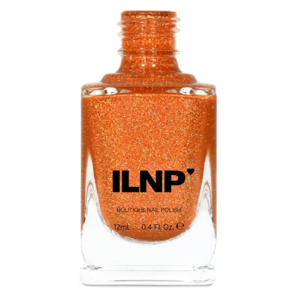 ILNP Euphoria  Vibrant Orange Hologrpahic Jelly Nail Polish