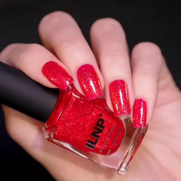 ILNP Ariel  Vivid Lobster Red Shimmer Nail PolishILNP Ariel  Vivid Lobster Red Shimmer Nail Polish