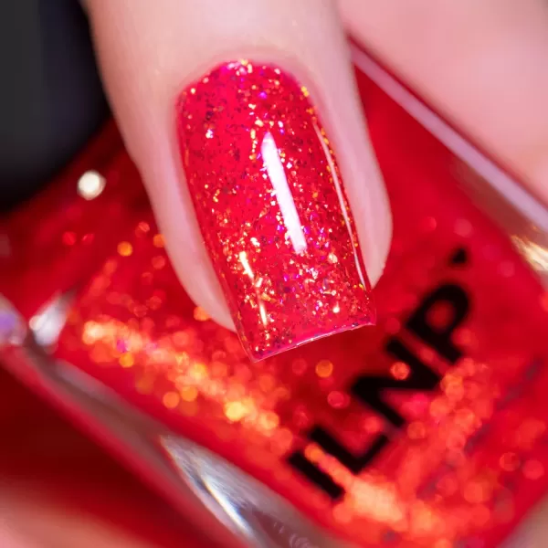 ILNP Ariel  Vivid Lobster Red Shimmer Nail PolishILNP Ariel  Vivid Lobster Red Shimmer Nail Polish