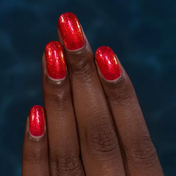 ILNP Ariel  Vivid Lobster Red Shimmer Nail PolishILNP Ariel  Vivid Lobster Red Shimmer Nail Polish