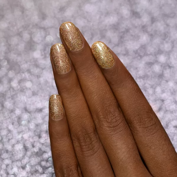 ILNP Happy Hour  Vibrant Gold Holographic Ultra Metallic Nail PolishILNP Happy Hour  Vibrant Gold Holographic Ultra Metallic Nail Polish