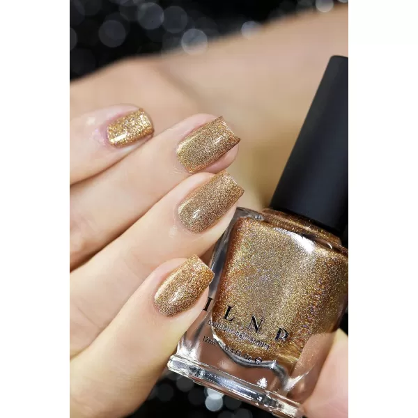 ILNP Happy Hour  Vibrant Gold Holographic Ultra Metallic Nail PolishILNP Happy Hour  Vibrant Gold Holographic Ultra Metallic Nail Polish