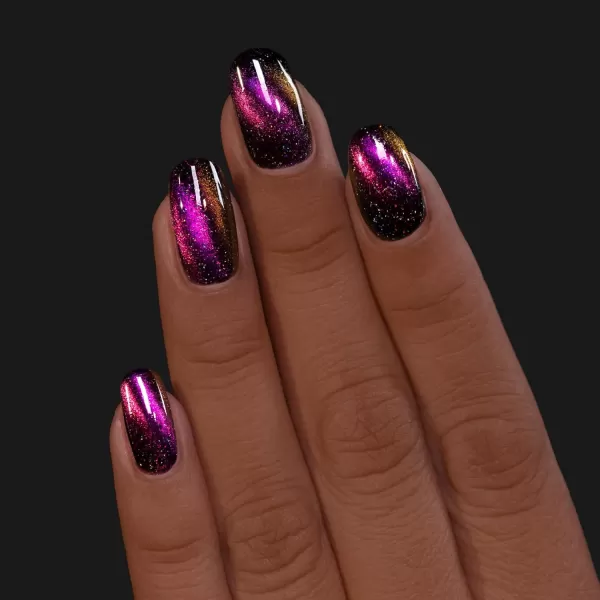 ILNP Jet Setter  BlackBased Pink Magnetic Holographic Nail PolishILNP Jet Setter  BlackBased Pink Magnetic Holographic Nail Polish