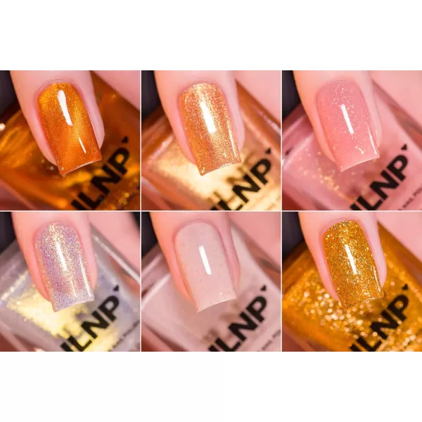 ILNP NYE Collection  Fun and Festive New Years Eve Nail Polish CollectionGolden 040 Fl Oz Pack of 6