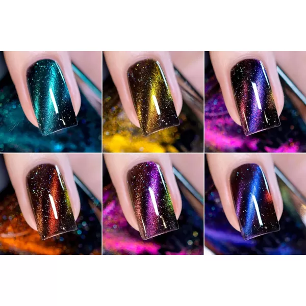 ILNP Nightlife  Bold and Bright Bold and Bright BlackBased Magnetic Nail Polish CollectionILNP Nightlife  Bold and Bright Bold and Bright BlackBased Magnetic Nail Polish Collection