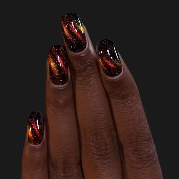 ILNP Roulette  BlackBased Red Magnetic Holographic Nail PolishILNP Roulette  BlackBased Red Magnetic Holographic Nail Polish