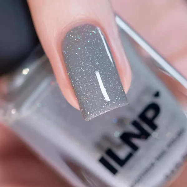 ILNP Sled Day  Creamy Light Grey Holographic Jelly Nail PolishSled Day 040 Fl Oz Pack of 1