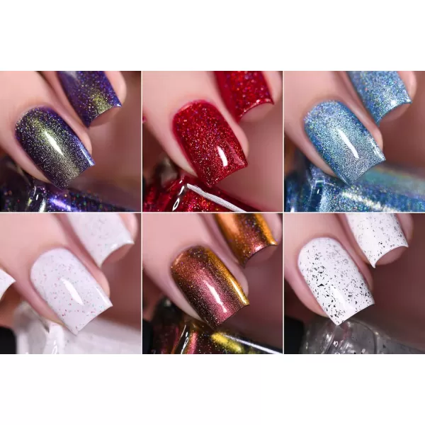 ILNP Snowed In Collection  Holographic Nail Polish CollectionILNP Snowed In Collection  Holographic Nail Polish Collection