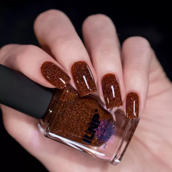 ILNP Spiced Cider  Warm Rustic Brown Holographic Jelly Nail PolishILNP Spiced Cider  Warm Rustic Brown Holographic Jelly Nail Polish