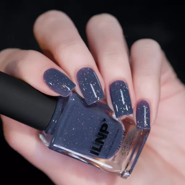 ILNP Starlight  Stormy Indigo Flakie Shimmer Nail PolishILNP Starlight  Stormy Indigo Flakie Shimmer Nail Polish