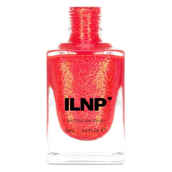 ILNP Ariel  Vivid Lobster Red Shimmer Nail PolishILNP Ariel  Vivid Lobster Red Shimmer Nail Polish