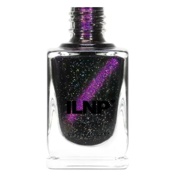 ILNP High Roller  BlackBased Purple Magnetic Holographic Nail PolishILNP High Roller  BlackBased Purple Magnetic Holographic Nail Polish