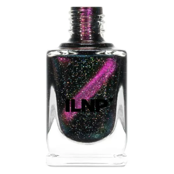 ILNP Jet Setter  BlackBased Pink Magnetic Holographic Nail PolishILNP Jet Setter  BlackBased Pink Magnetic Holographic Nail Polish