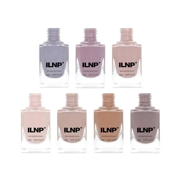 ILNP Nine to Five Collection 2019  Holographic Nail Polish CollectionCoffee 040 Fl Oz Pack of 7