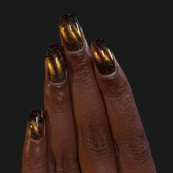 ILNP Jackpot  BlackBased Gold Magnetic Holographic Nail PolishILNP Jackpot  BlackBased Gold Magnetic Holographic Nail Polish